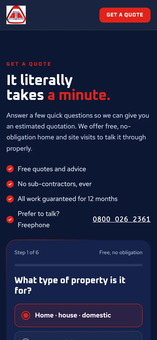 Absolute Alarms on a phone: Quote wizard
