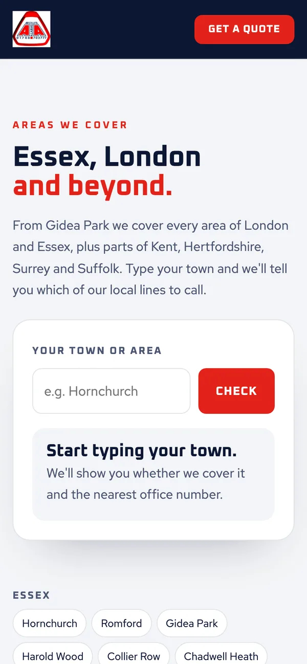 Absolute Alarms on a phone: Area checker