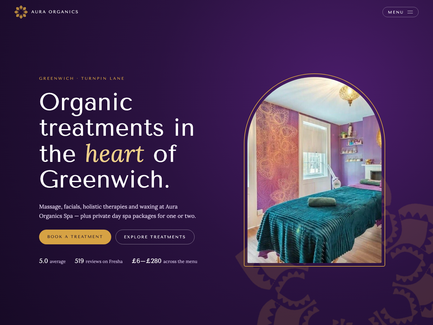 Aura Organics — Simple sites website design by Coyote Concepts