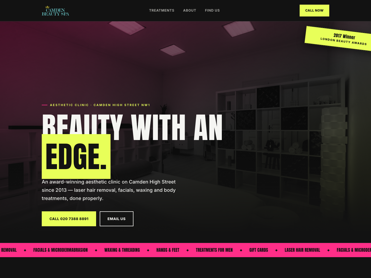 Camden Beauty Spa screen