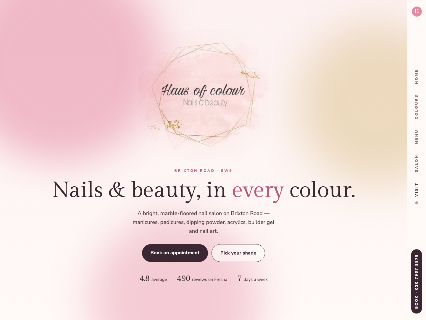 Haus Of Colours — Simple sites website design by Coyote Concepts