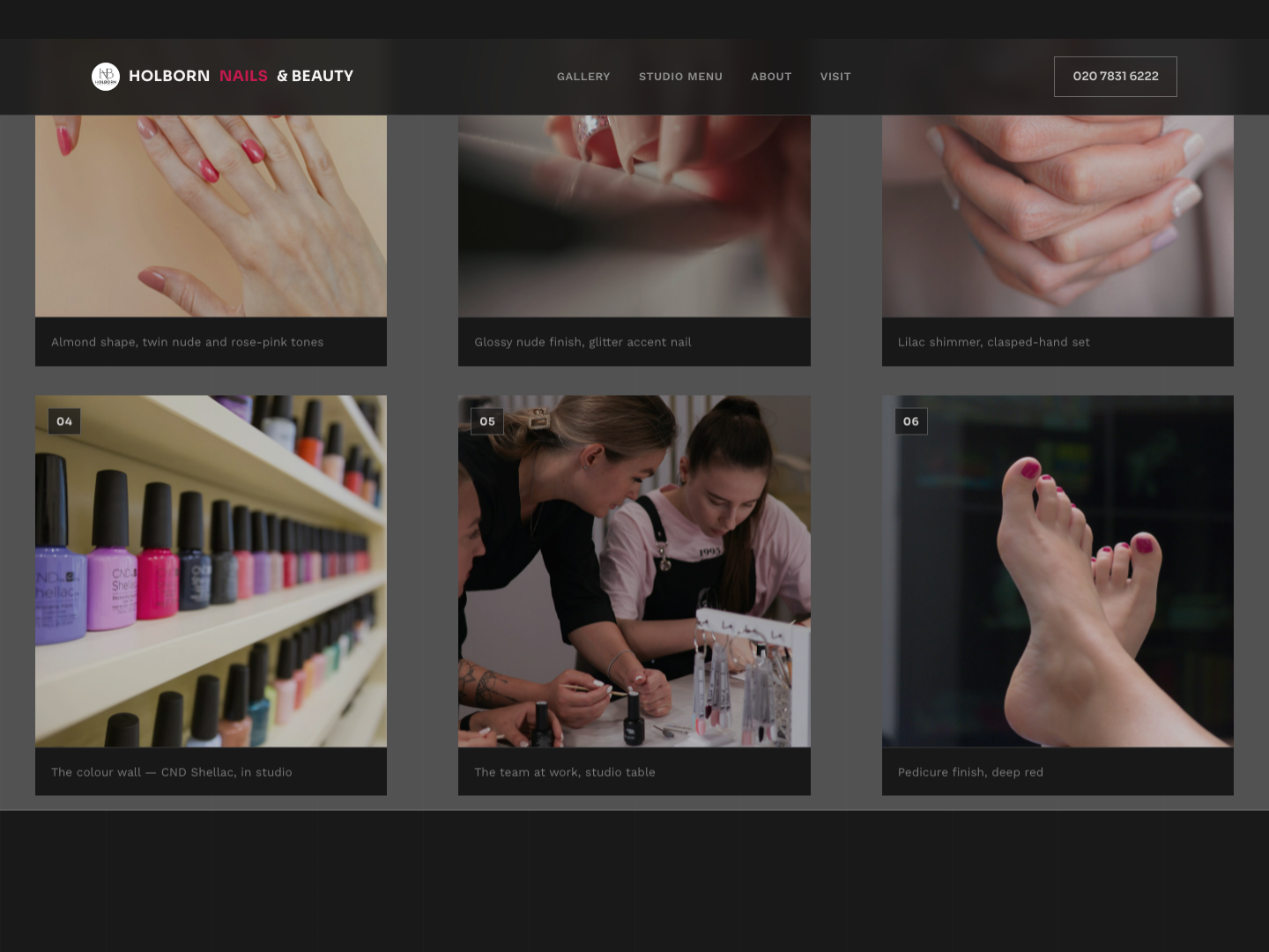 Nail-art gallery grid