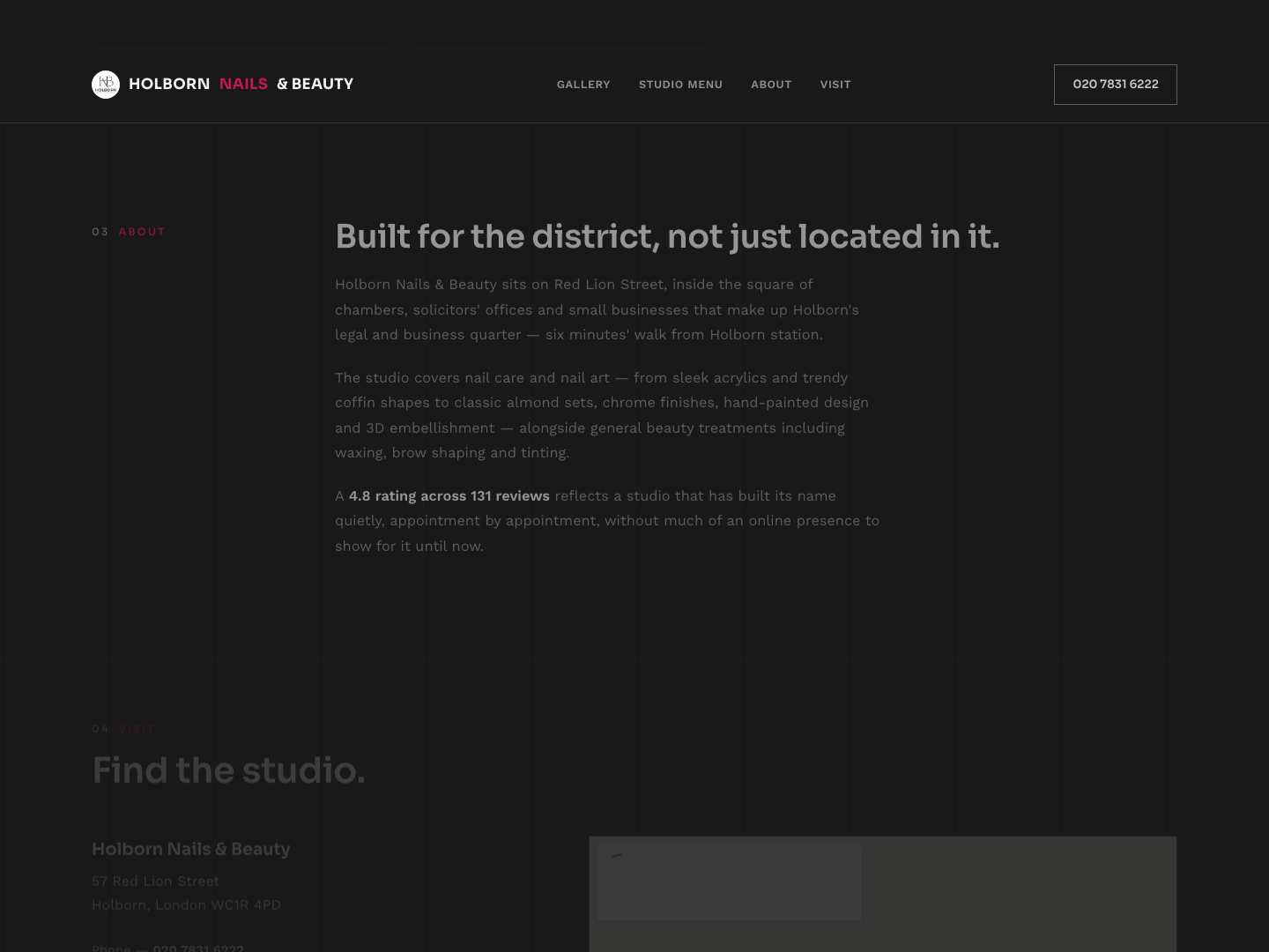 About & find the studio