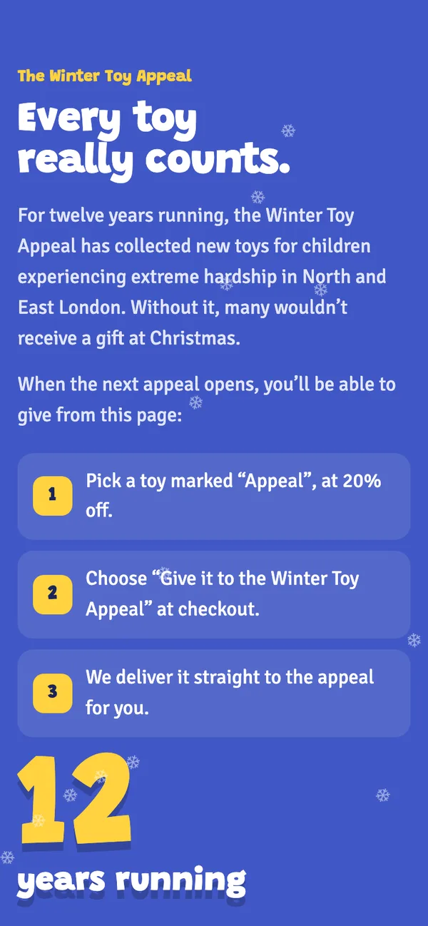 Stokey Toy Shop on a phone: Winter Toy Appeal
