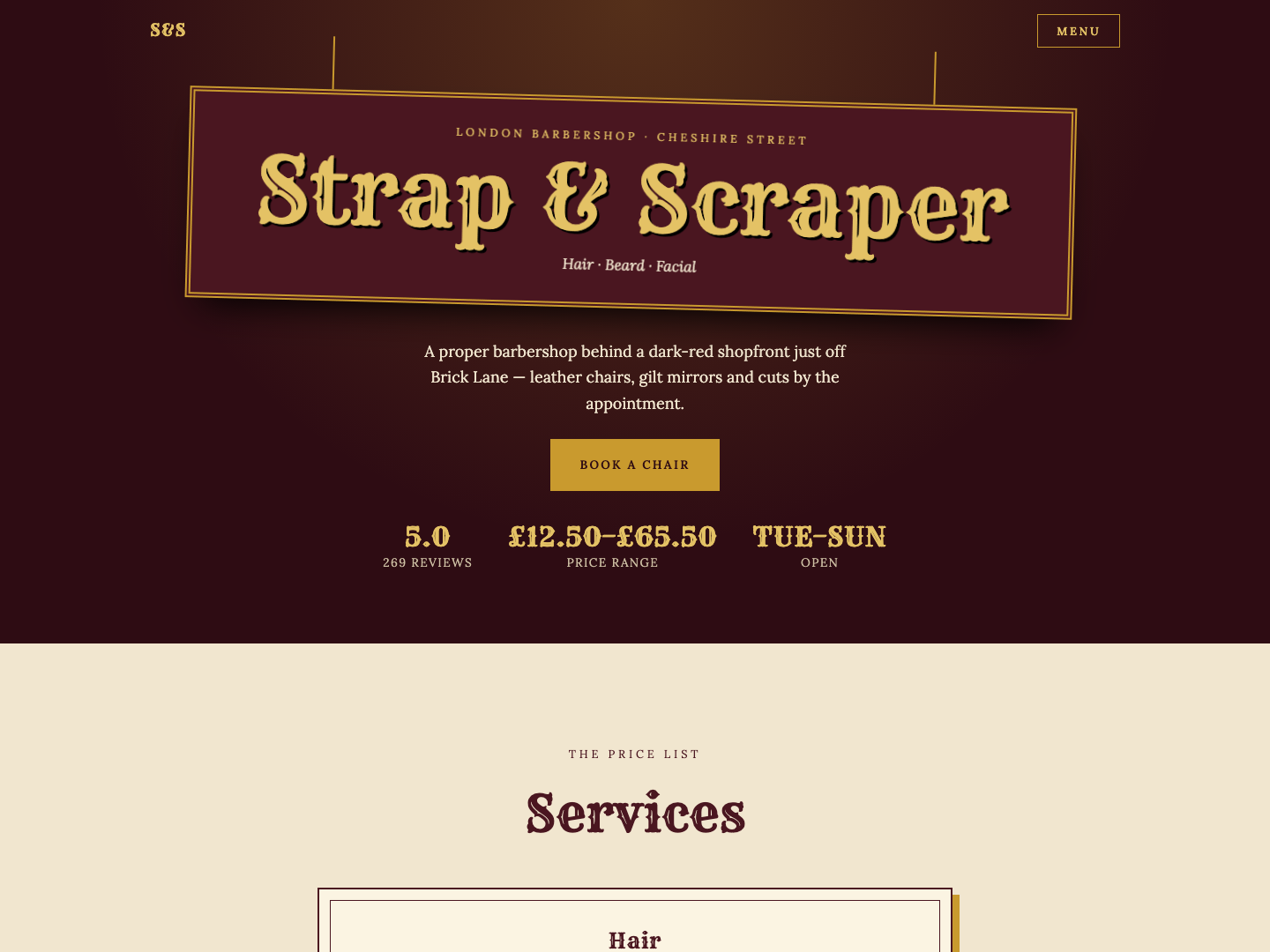 Strap & Scraper — Simple sites website design by Coyote Concepts